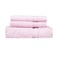 Contemporary Home Living 3 Piece Pink Solid Zero Twist Bath Towel Set 54"